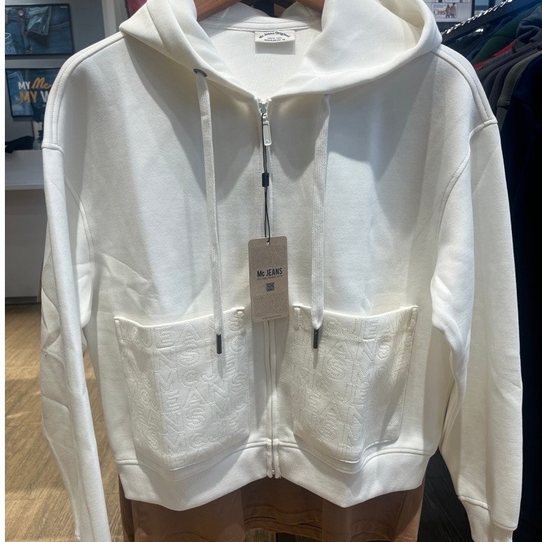 [คอลใหม่] เสื้อแขนยาวมีฮู้ดผู้หญิง MC Jeans ทรง Regular เสื้อกันหนาว มีให้เลือก2สี ของแท้100% ครบไซส
