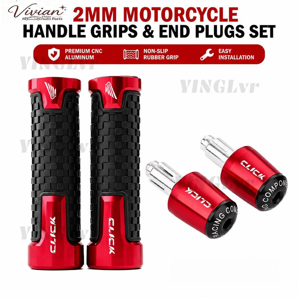 ใหม่!สําหรับ Honda Click 110 125i V1/ V2 150i V1 V2 V3 รถจักรยานยนต์ CNC Alloy Handle Grips 22 มม.ลื