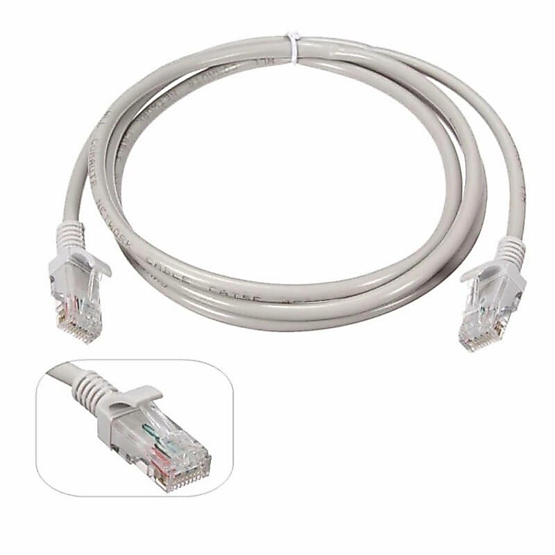 สาย LAN Cable CAT5E สำเร็จรูป ความยาว 1 เมตร เชื่อมต่อสัญญาณอินเตอร์เน็ต หัว RJ-45 สำเร็จรูปพร้อมใช้งาน