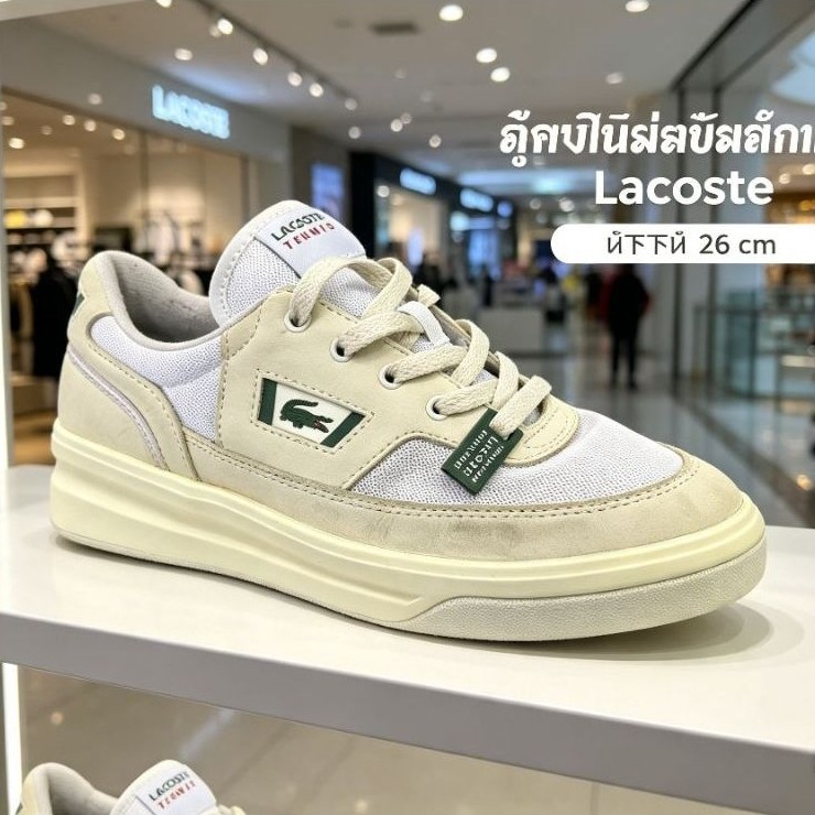 รองเท้าเทนนิสหนัง lacoste 26 cm