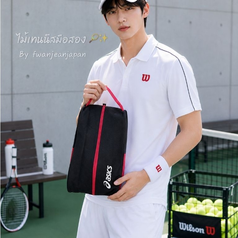 ✨️A198 ​🎾 [ขาย] กระเป๋ารองเท้า Asics แท้ 💯 มือสอง สภาพดี 95% ใส่รองเท้าเทนนิสสวยๆ!