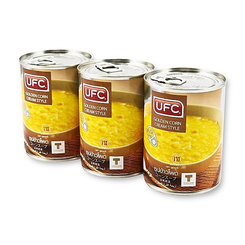 ยูเอฟซี ซุปข้าวโพด 565 กรัม x 3 กระป๋อง UFC Corn Soup 565 g x 3 Cans