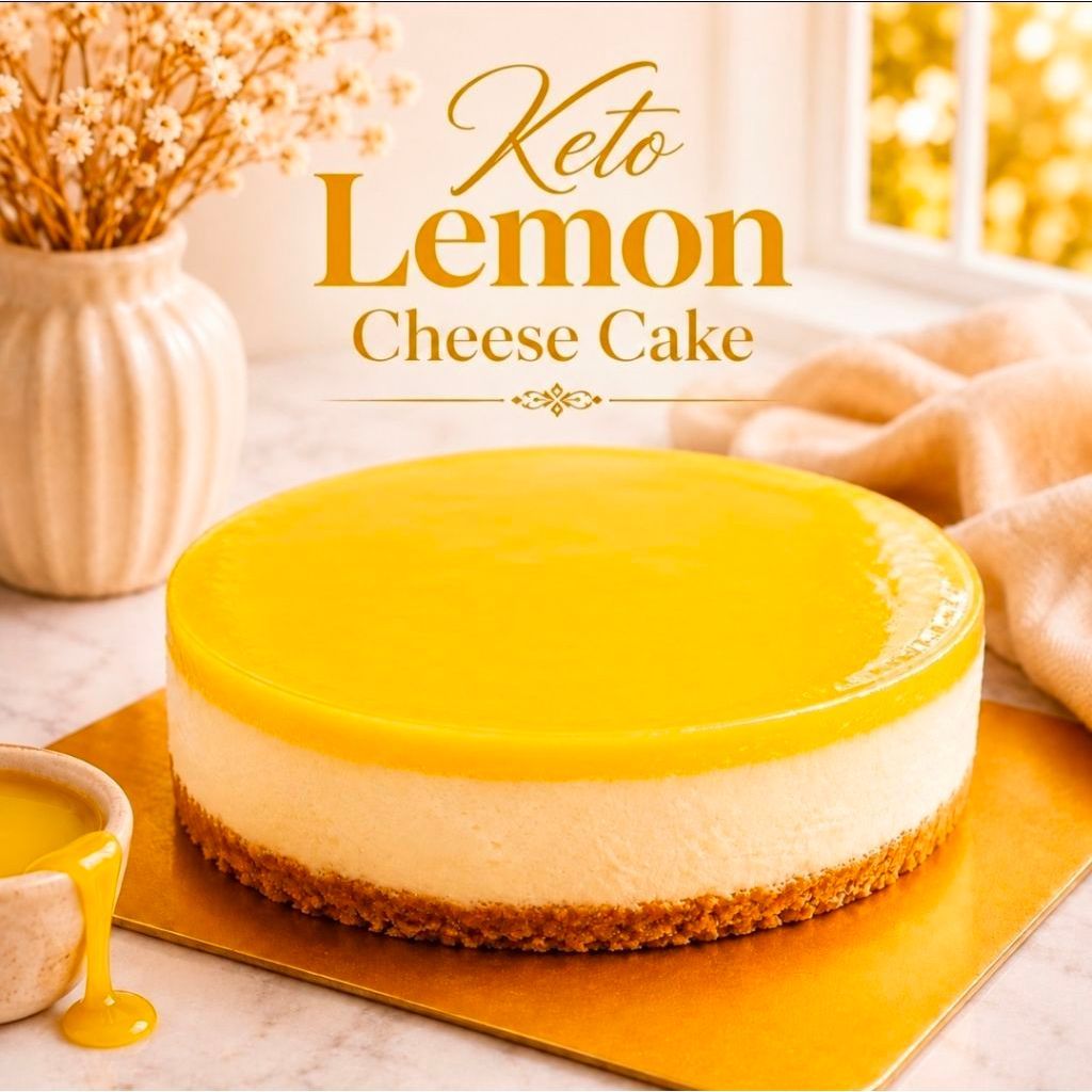 Keto Lemon Cheese Cake 1/2 pound ขนาด 1/2ปอนด์ ส่งแบบ instant delivery