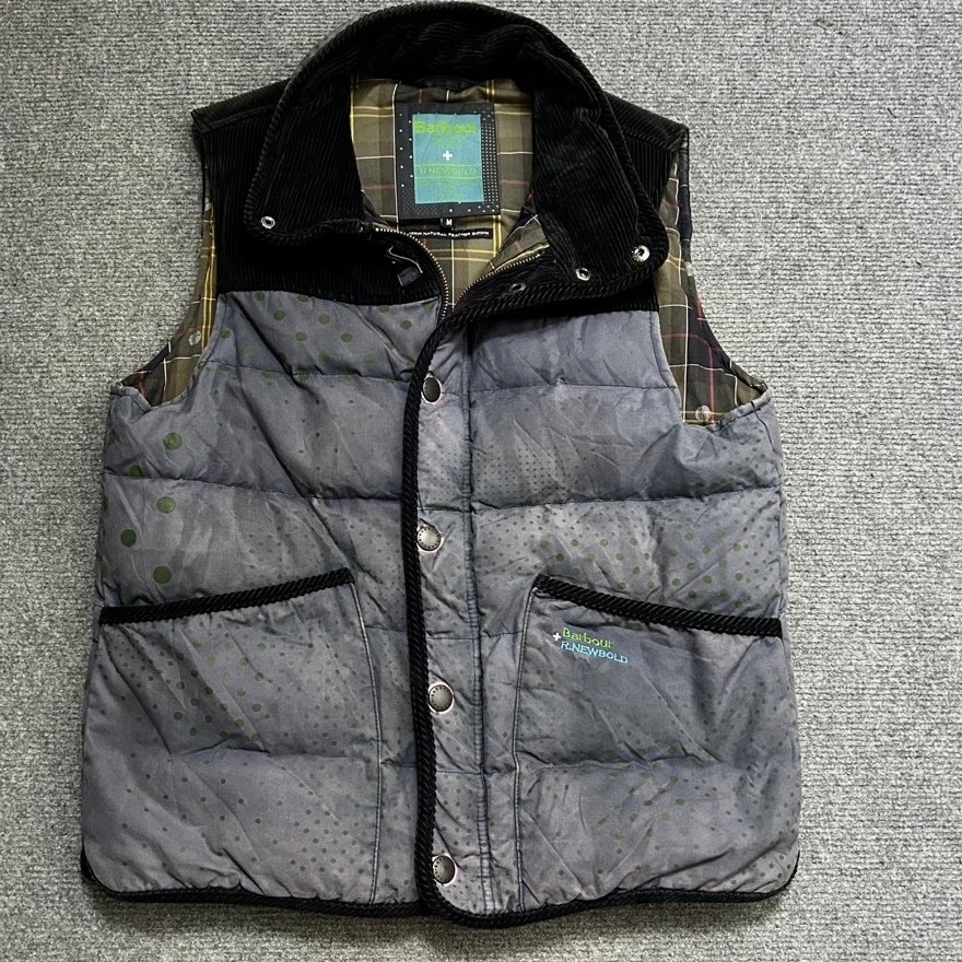 wax cotton down vest jacket (used)