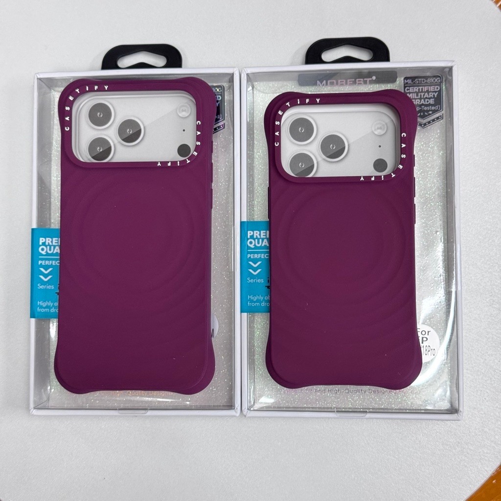 Mobest เคสซิลิโคนก้นหอย สีDrak Cherry รองรับแม่เหล็กชาร์จ for17promax 18promax 17pro 18pro