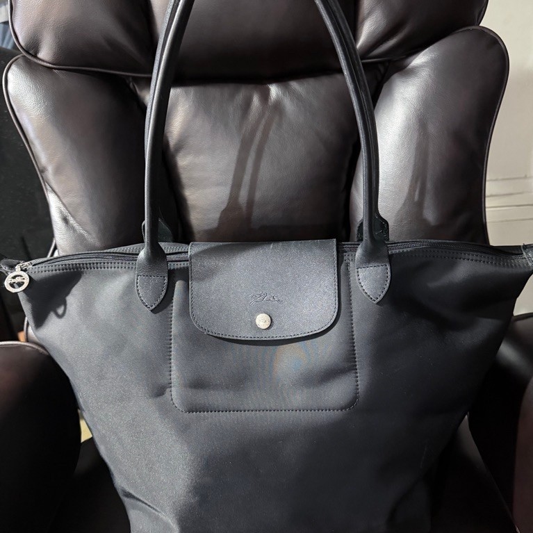 กระเป๋า Longchamp หูยาว ไซส์ L สีดำ มือ2 แท้100%