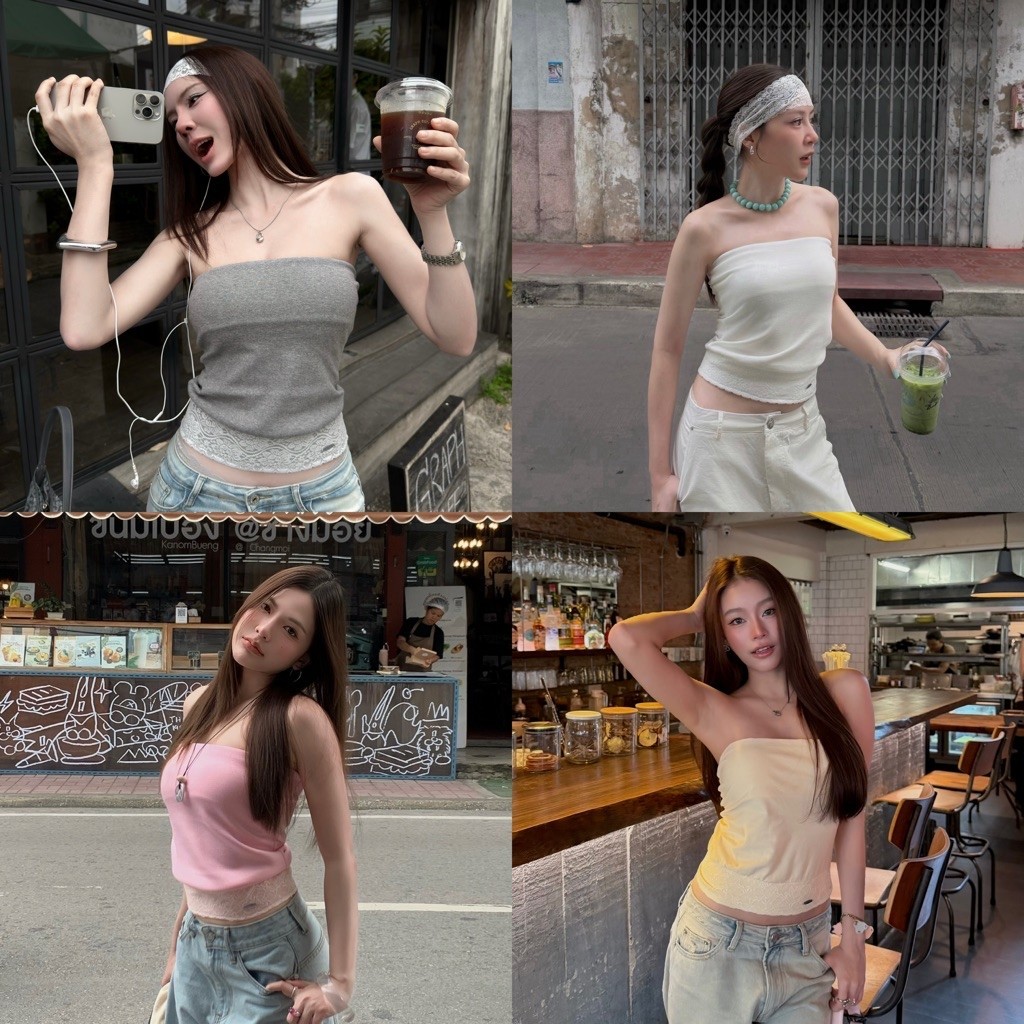 Grace lace tube เสื้อเกาะอก เกาะอกลูกไม้ twentyfour