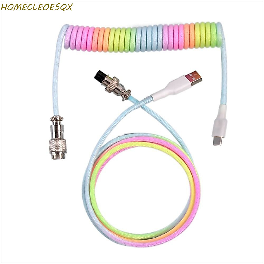 HOMECLEEOESQX Mechanical Keyboard Cable 5 Cores Keyboard Accessories Gaming Keyboard Braided Thread 
