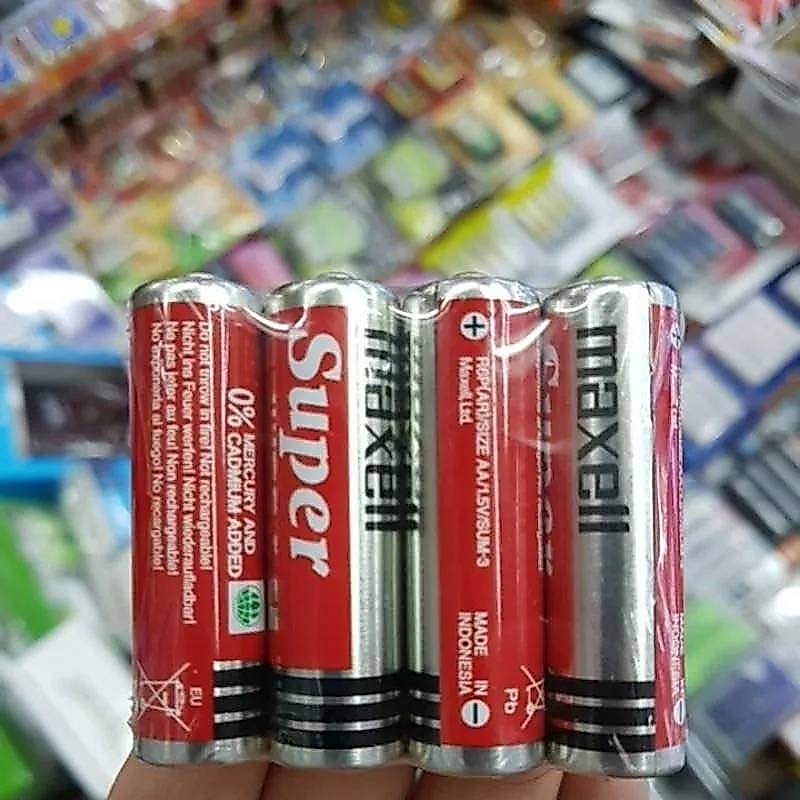 ถ่าน Maxell  AA 1.5V ของแท้ จำนวน 4 ก้อน