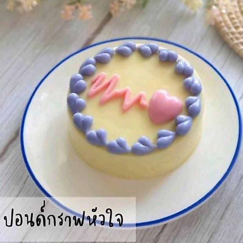 แม่พิมพ์ฟองดองลายสำเร็จครึ่งปอนด์ ทำขนม เค้กวุ้น ขนมไทยต่างๆ รูป ปอนด์กราฟหัวใจ
