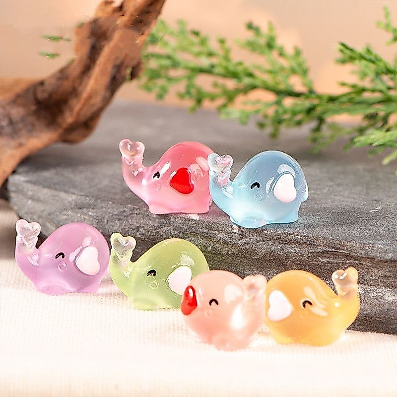1 ~ 20 ชิ้นสัตว์การศึกษา Figurine Mini Elephant Decor Desktop -in-the-dark ชั้นวางหนังสือตกแต่งงานฝีมือเรซินขนาดเล็ก