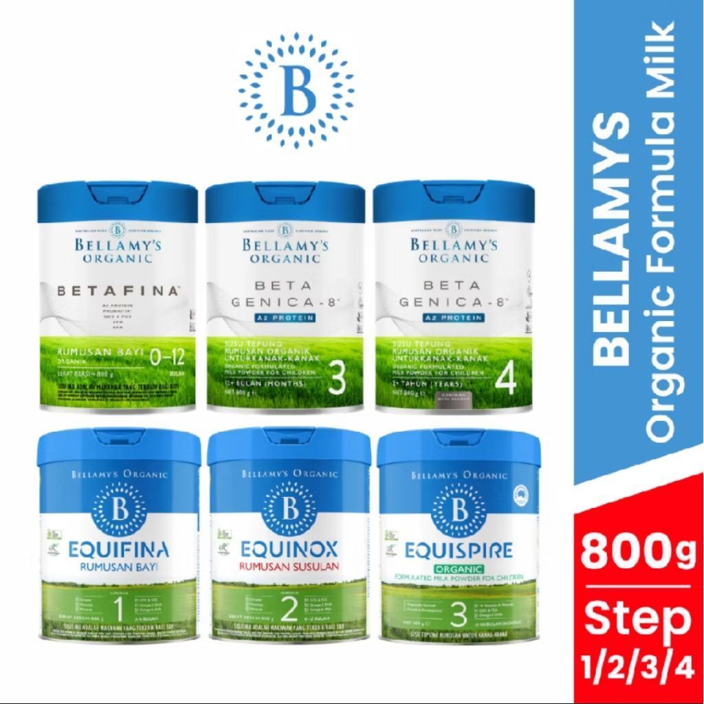 Bellamy's Organic Milk Drink - Step 1 / Step 2 / Step 3 / Step 4 (800g) Formulated milk for children