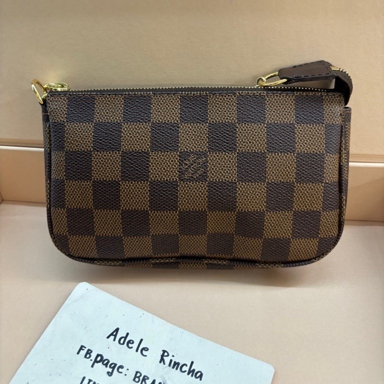used Lv pochette Damier 7”  (ลูกBucket )