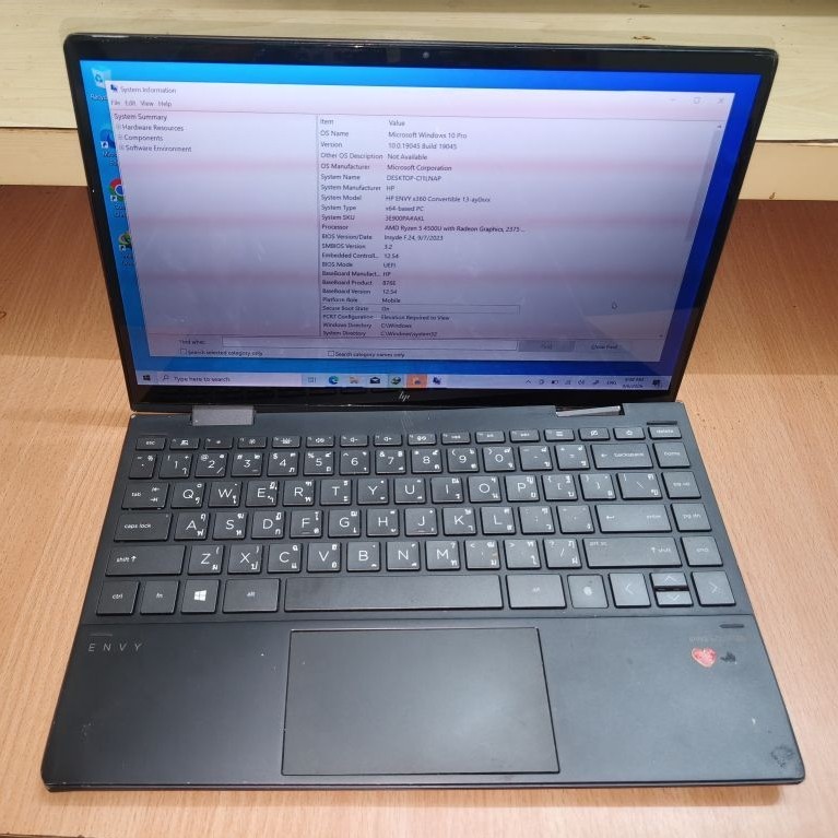 โน๊ตบุ๊คHP ENVY X360 RYZEN 5 4500U 8/256 (มีตำหนิ มือสอง)