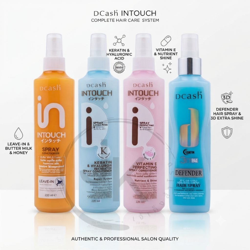 ดีแคช อินทัช สเปรย์อาหารผม สเปรย์กันความร้อน Dcash Intouch Hair Spray Conditioner