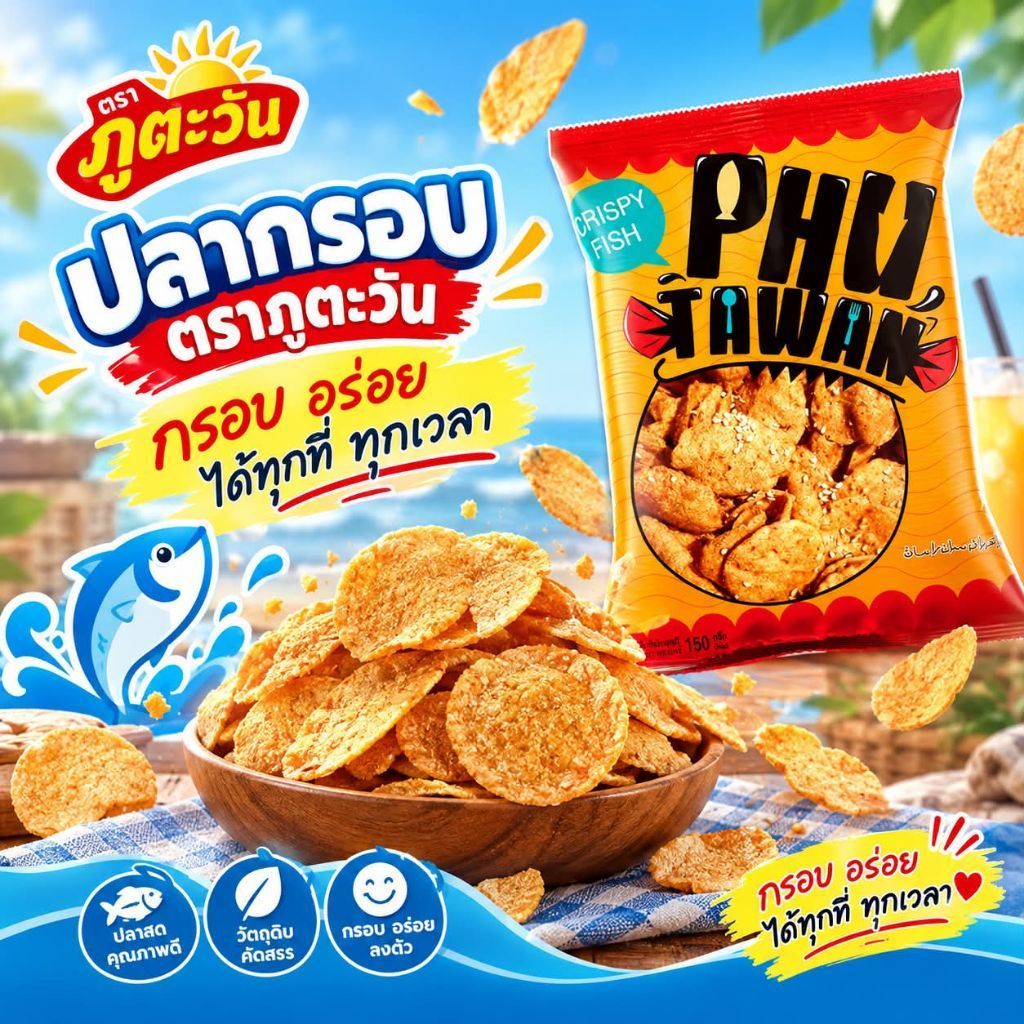 ปลากรอบ ตราภูตะวัน (100 กรัม)