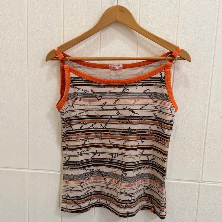 Top y2k orange size 2 34-36" L21"