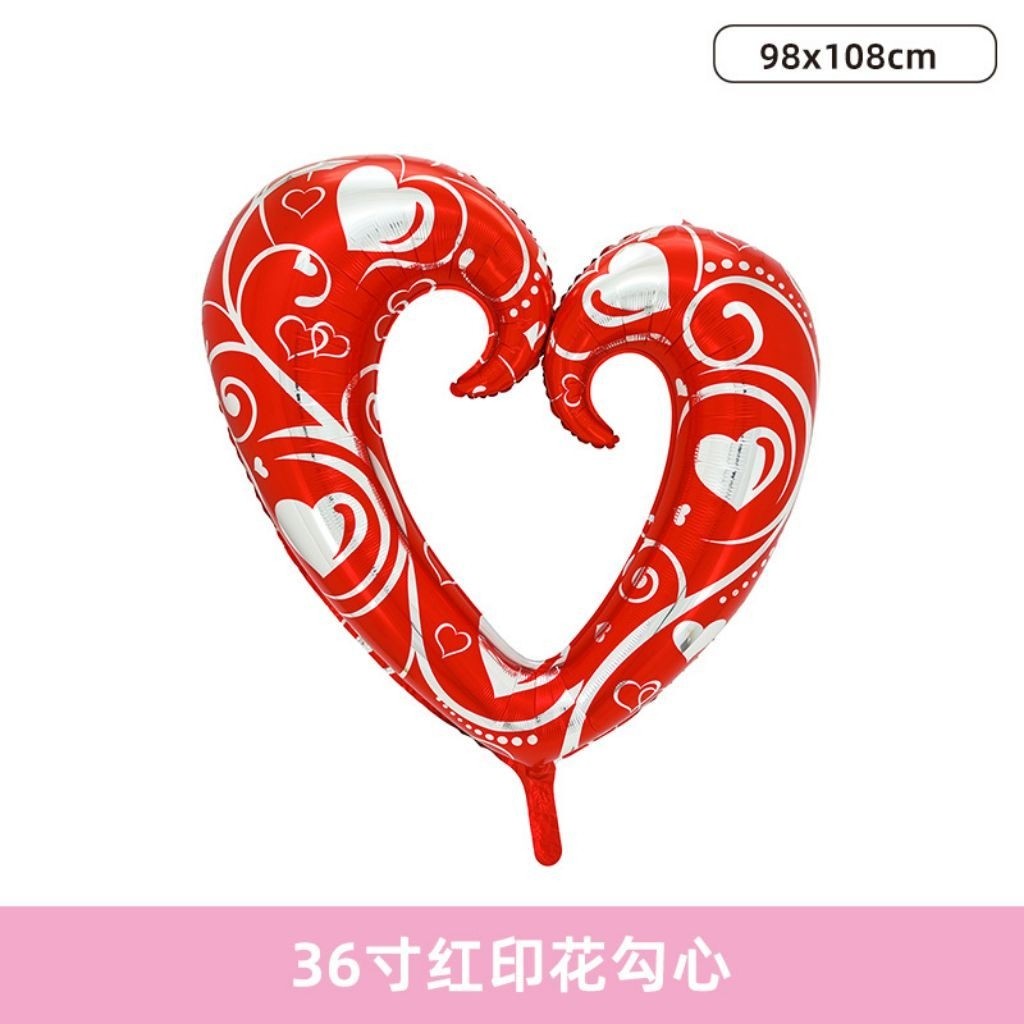 ลูกโป่งหัวใจ มีหาง 32นิ้ว หัวใจใหญ่