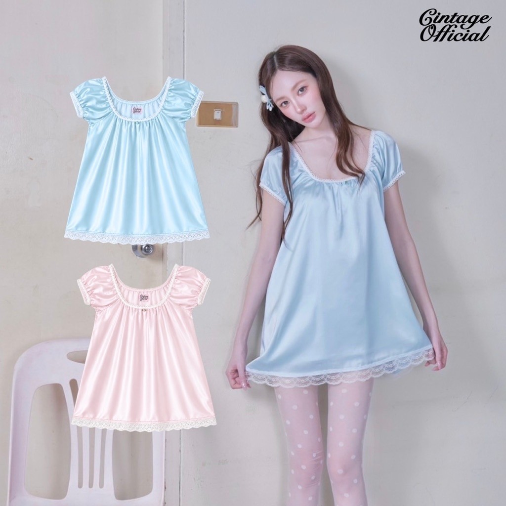Cintage♡ CT2248 đầm mini satin relle25 💕