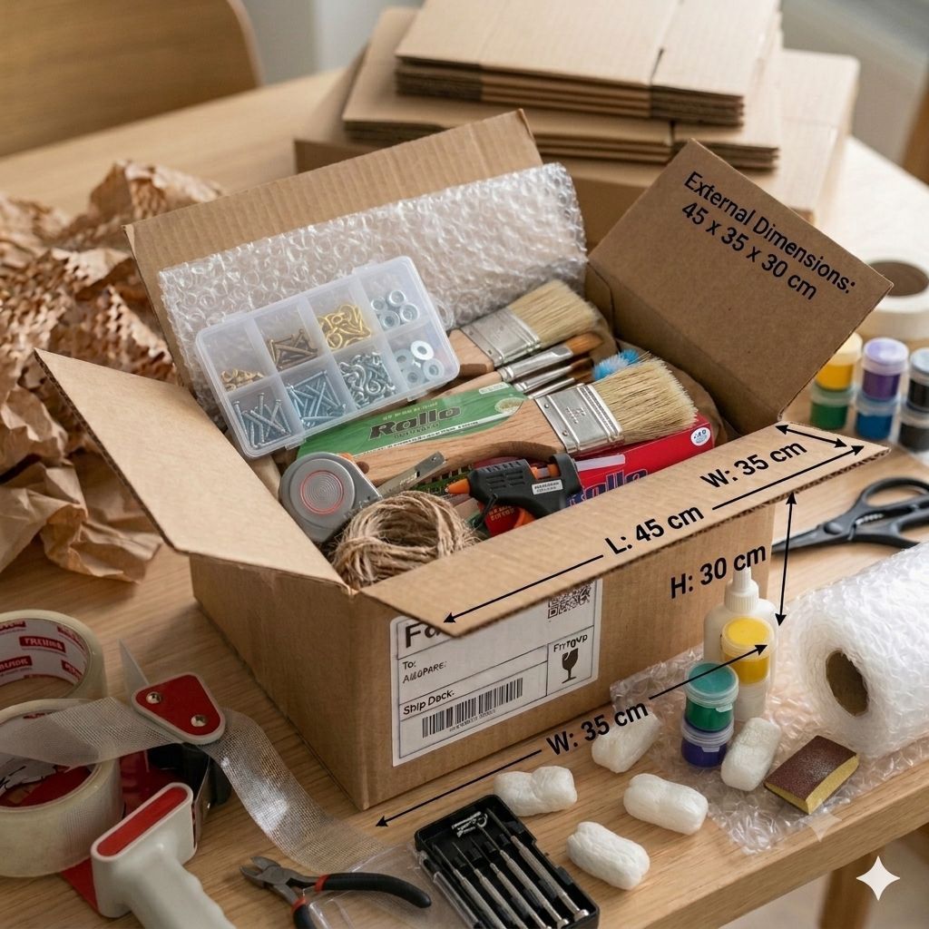 อุปกรณ์ DIY ลังกระดาษเปล่า DIY แบบกล่อง กรองในตัว