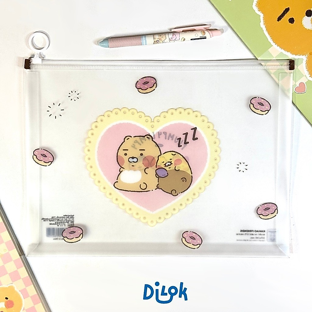 KAKAO FRIENDS ظرف A4 بسحاب PVC شفاف — صورة 6
