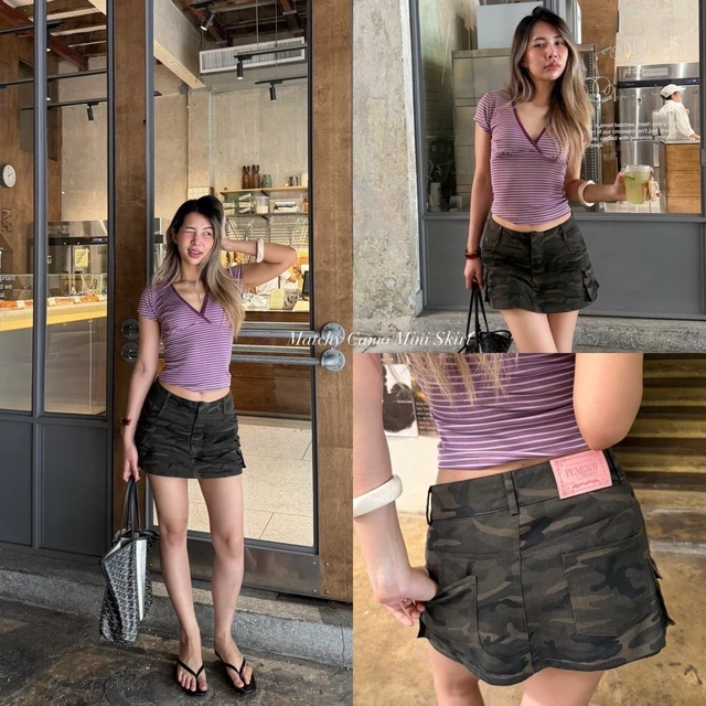 Matchy camo mini skirt กางเกงกระโปรงสั้น camo PEAR.WD
