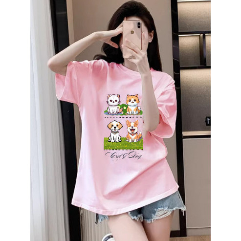 เสื้อยืดลาย  เสื้อยืดผ้าไหมนม  เสื้อน่ารัก ใส่สบาย BP001-T0001