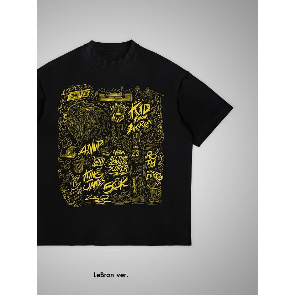 Elev8 Slam เสื้อOversized เสื้อยืด แฟชั่นบาส EV8 Element : LeBron ver. ผ้าCotton100% สกรีน DTG