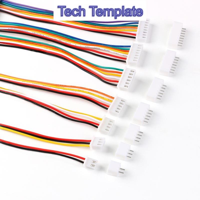 Jst XH2.54 XH 2.54 มม. สายเคเบิลเชื่อมต่อ 2 3 4 5 6 7 8 9 10 Pin ตัวผู้ ตัวเมีย 200 มม. 26AWG 5 ชุด