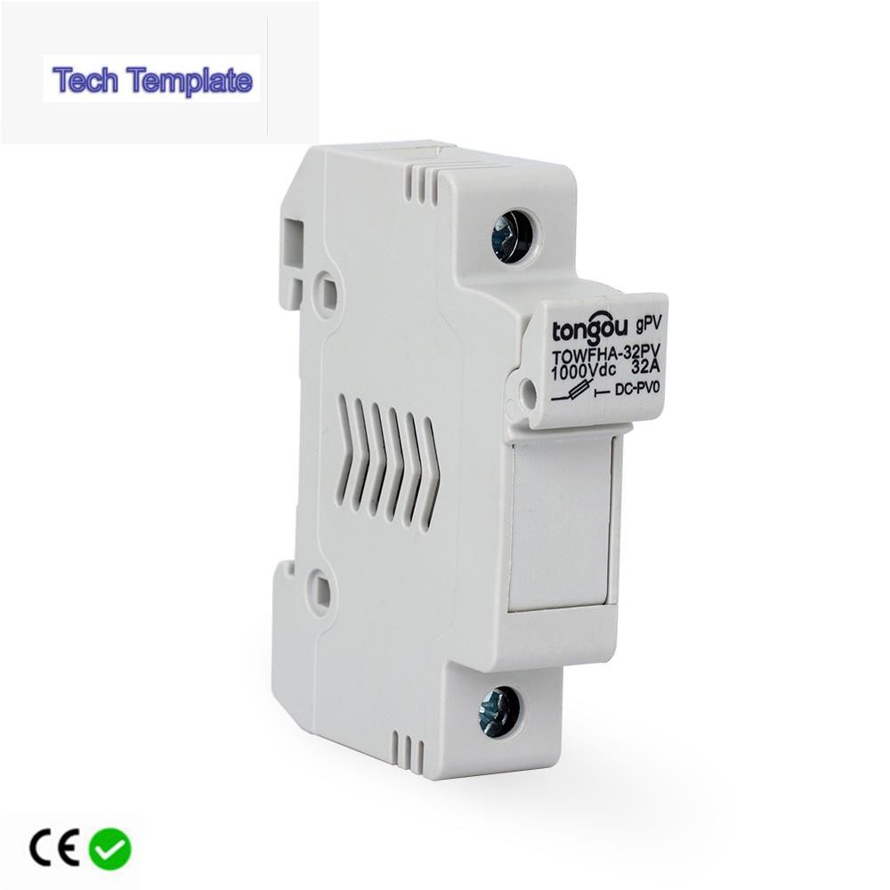 10*38 มม.แรงดันไฟฟ้าพลังงานแสงอาทิตย์ PV 1P Parallel DC ฟิวส์ 1000V พร้อม PV ฟิวส์ 1000V 25A สําหรับ