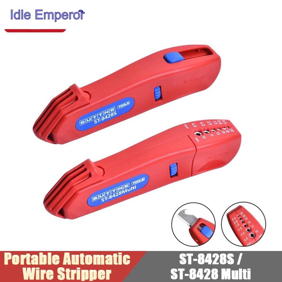 SUTTNE ST-8428S/ST-8428 Multi Automatic Wire Stripper แบบพกพาปรับช่างไฟฟ้า Peeler เครื่องมือมัลติฟัง