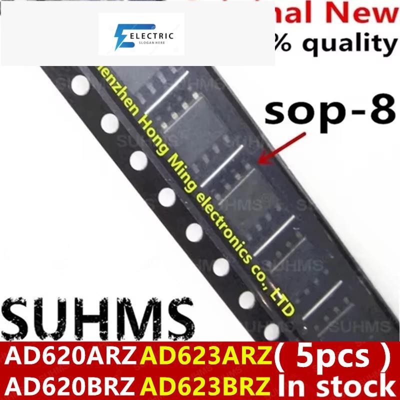 (5 ชิ้น) 100% ใหม่ AD620A AD620B AD623A AD623B AD620ARZ AD620BRZ AD623ARZ AD623BRZ sop-8