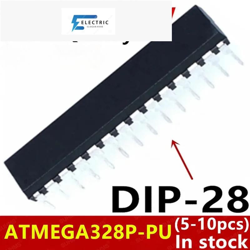 (5-10 ชิ้น) 100% ใหม่ ATMEGA328P-PU ATMEGA328 ATMEGA328P ATMEGA328P PU DIP-28 ชิปเซ็ต