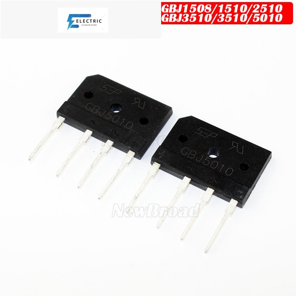 5PCS Rectifier Bridge GBJ1508 GBJ1510 GBJ2510 GBJ3510 GBU3510 GBJ5010 เตาแม่เหล็กไฟฟ้าสะพานกองสะพานแ