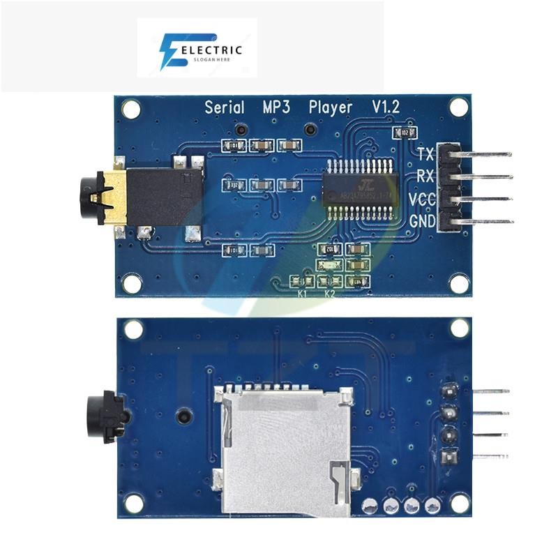 YX6300 YX5300 UART ควบคุมโมดูลอนุกรม MP3 เครื่องเล่นเพลงโมดูลสําหรับ Arduino/AVR/ARM/PIC CF