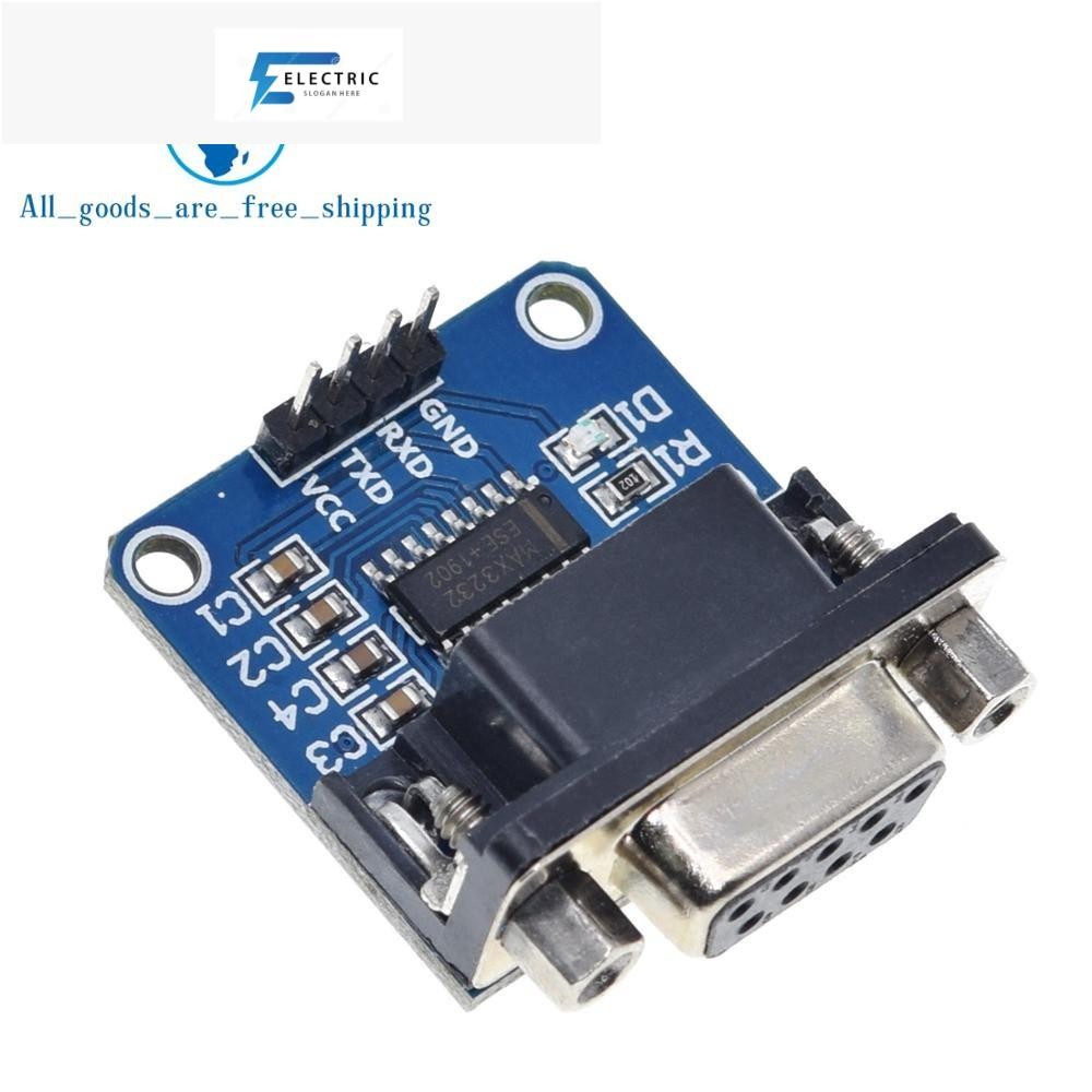 MAX3232 RS232 ถึง TTL Serial Port Converter โมดูล DB9 Connector MAX232 สําหรับ Arduino