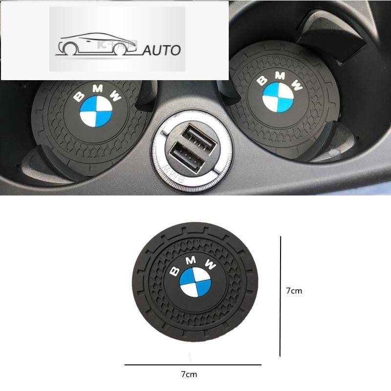 2 ชิ้นรถที่วางแก้ว Coaster Anti-Slip ยาง Pad สําหรับ BMW f10 f20 f30 e36 e39 e46 e60 e90 g20 g30 320