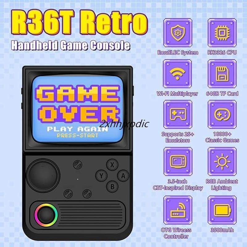 คอนโซลเกม R36T สามารถเชื่อมต่อ WiFi Double Online Game Handheld