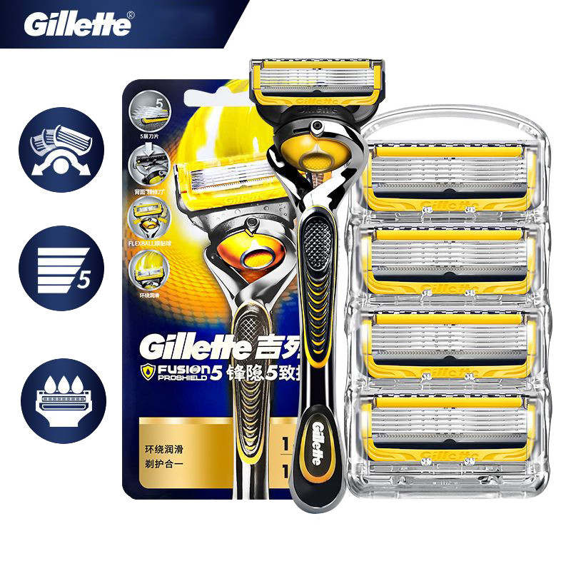 Gillette Fusion ProShield Razor Men Shaving Beard Razor Flexball เครื่องโกนหนวดสําหรับผู้ชาย