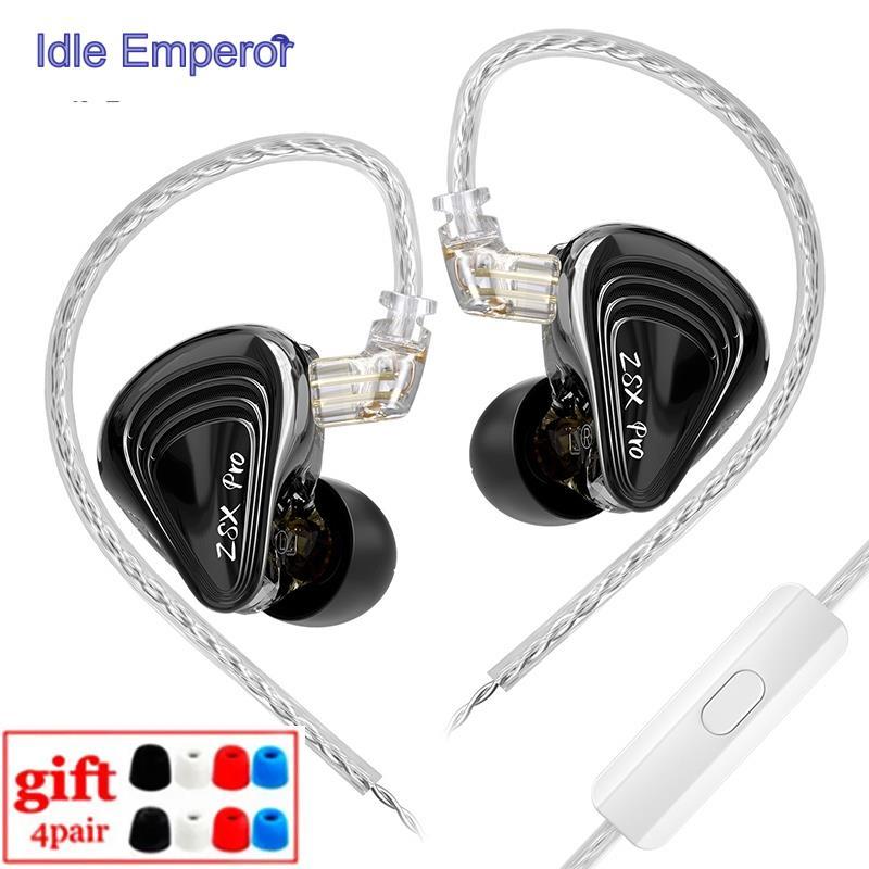 Kz ZSX PRO 5BA 1DD Hybrid หูฟังชนิดใส่ในหู HIFI ชุดหูฟังโลหะเพลงกีฬา ZS10 PRO X AS16 EDX PRO X