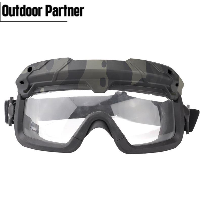 แว่นตายุทธวิธีสําหรับหมวกกันน็อคกันฝุ่นเลนส์โพลีคาร์บอเนต 6904