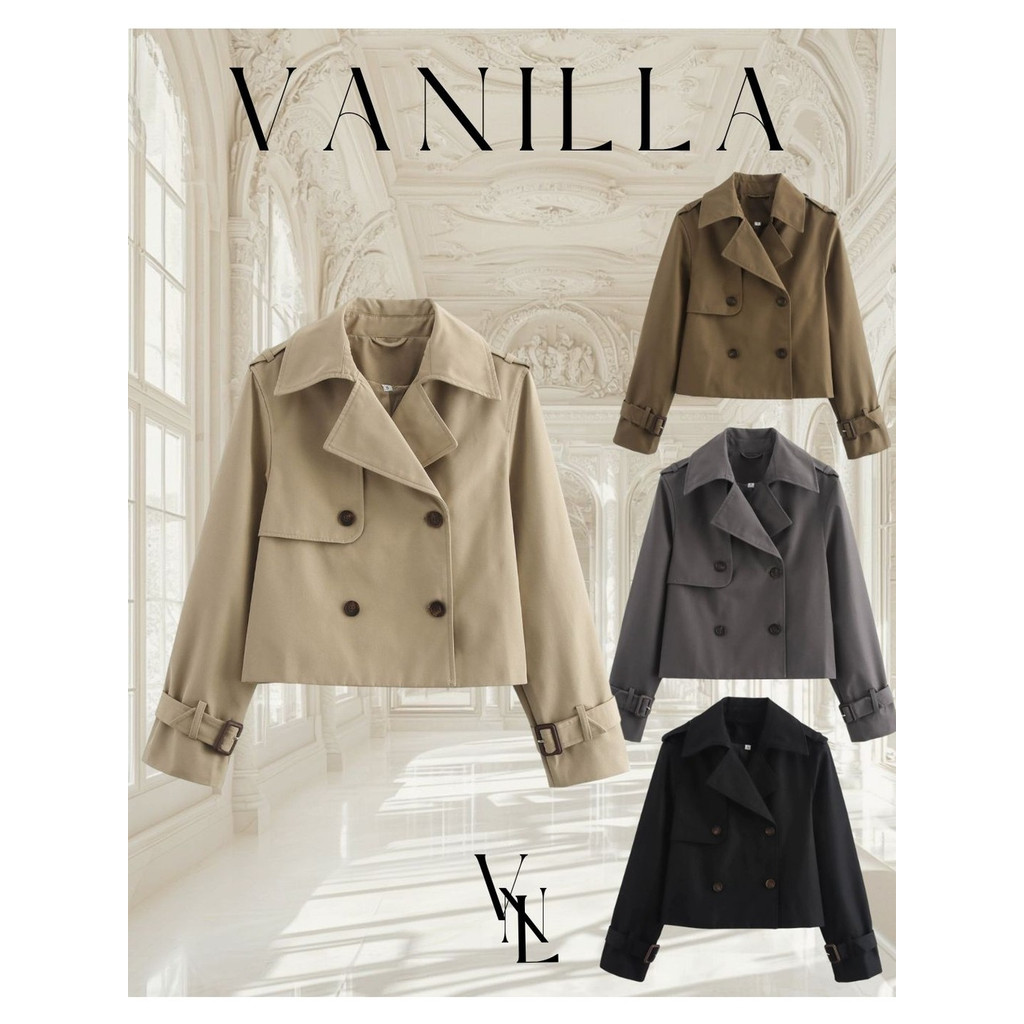 Vanilla Studio : Terra coat  เสื้อโค้ชเทอร่า พร้อมส่งสีเบจทุกไซส์
