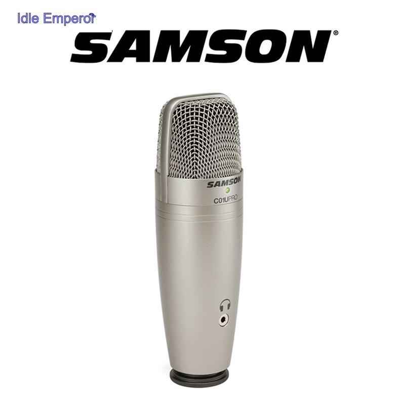 original Samson C01U Pro USB Studio ไมโครโฟน พร้อมการตรวจสอบตามเวลาจิง ไดอะแฟรมขนาดใหญ่ สำหรับการบรอ