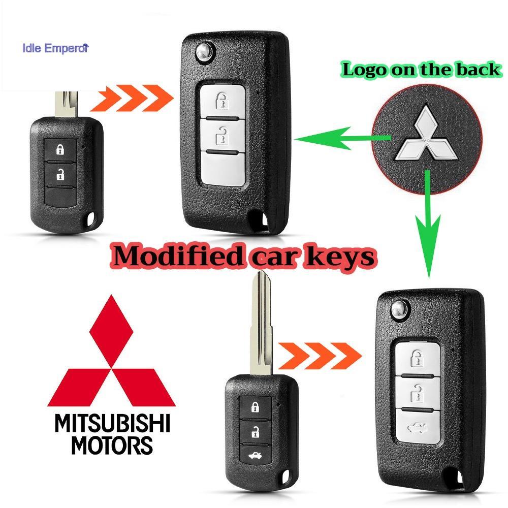 Mitsubishi Mirage Attrage Triton กุญแจรถดัดแปลง Fording เคสกุญแจช่องเสียบขวา เคสกุญแจ