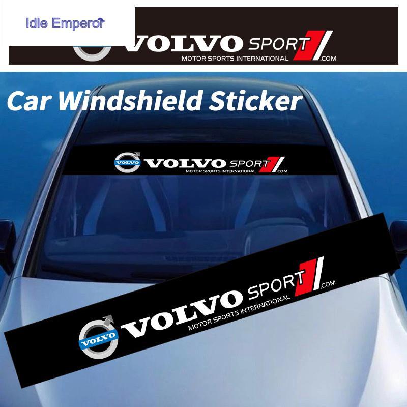 Volvo สติ๊กเกอร์ ติดรถ สติ๊กเกอร์บังแดด สติกเกอร์รูปลอก กันน้ํา สําหรับติดตกแต่งกระจกหน้ารถยนต์ บังแ