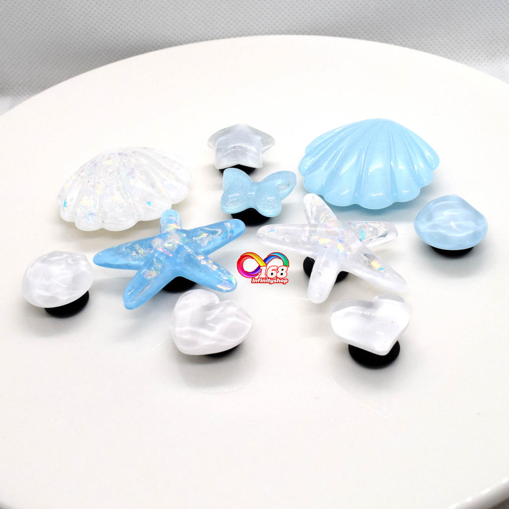 10 ชิ้น เซ๊ต ทะเล[ JB.91 ]🇹🇭ร้านไทย#jibbitz#จิบบิท#ติดรองเท้า#กระเป๋า#DIY น่ารัก อุปกรณ์เสริม - รูปที่ 2