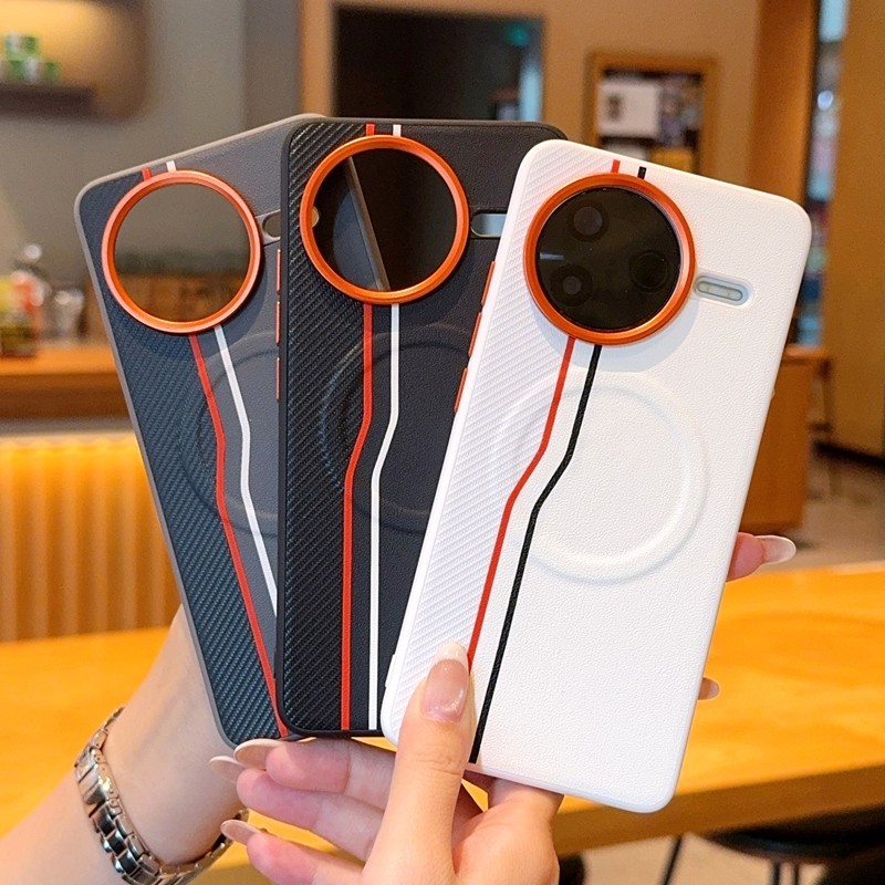 เคสโทรศัพท์หนังดูดแม่เหล็กสําหรับ Redmi K80 Pro POCO F7 Ultra/Pro Sensitive ปุ่มอิสระซิลิโคนเปลือกเลนส์โลหะกรอบ anti dro