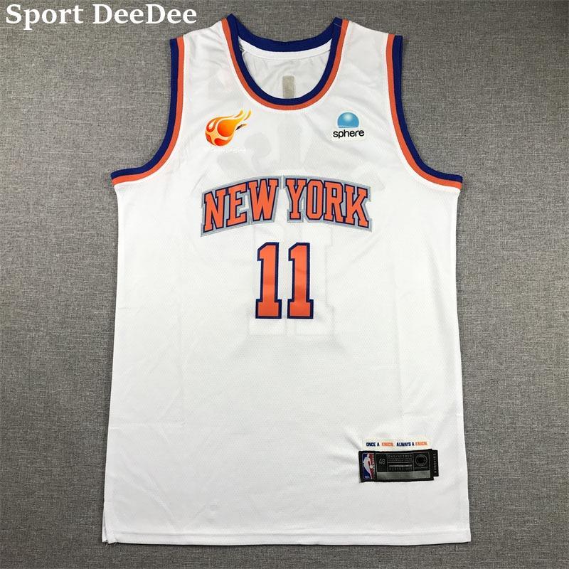 Mens 2023-24 New York Knicks Jalen Brunson Swingman Jersey - สีน้ําเงิน/ขาว