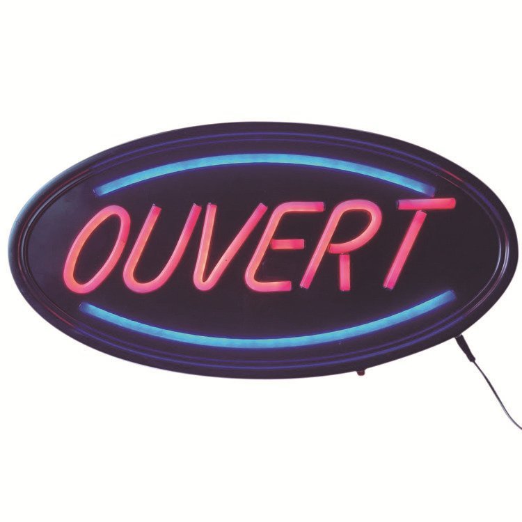 Neon OUVERT French open Signboard Store Sign Light SIPW