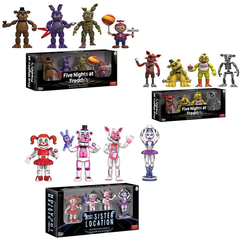 Five Night At Freddys FNAF Foxy Freddy PVC รูป FUNKO ตุ๊กตาหมีตุ๊กตาตัวเลขการกระทําของเล่น